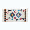 White Bohemian Tassels Extra Soft Flocking Bath Mats Absorbent Non-Slip Bathroom Rugs 03