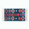Blue Bohemian Tassels Extra Soft Flocking Bath Mats Absorbent Non-Slip Bathroom Rugs 09