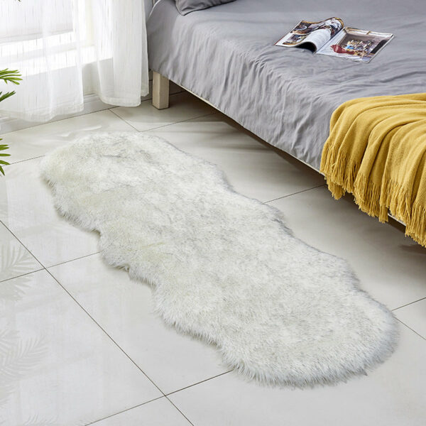 Modern Area Rugs Irregular Shaped Shaggy Super Soft Faux Sheepskin Fur Plush Bedside Rugs For the Bedroom Hall Living Room