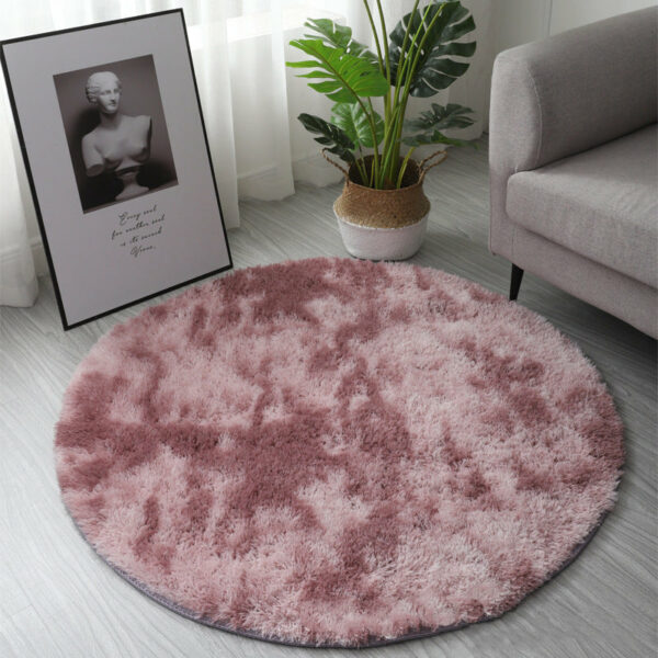 Light Purple Round Super Soft Plain Shaggy Rugs Living Room Bedroom Kids Room Bedside Floor Rugs - Image 7