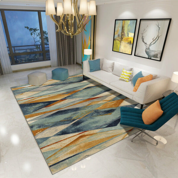 Modern Geometric Printed Patterned Carpet Living Room Bedroom Office Hall Floor Mat Rugs