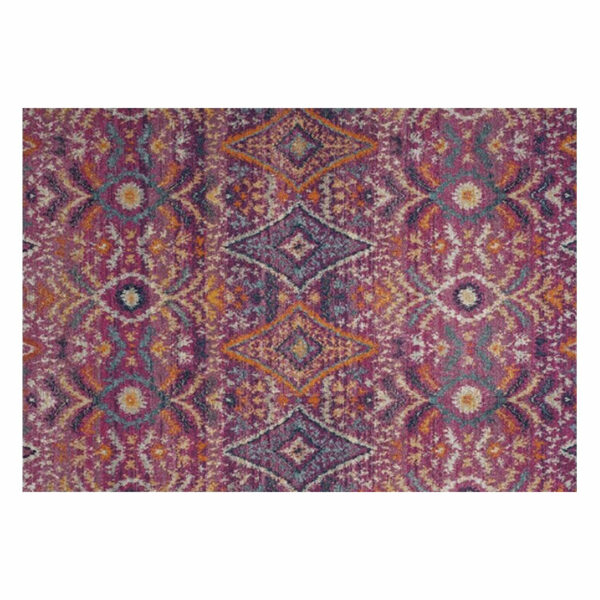 Purple Traditional Shaggy Retro Vintage Geometric Patterned Living Room Hall Office Bedroom Floor Rugs Size Customizable - Image 2