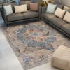 Purple Printed Traditional Shaggy Vintage Patterned Area Rug for Living Room Hall Office Bedroom