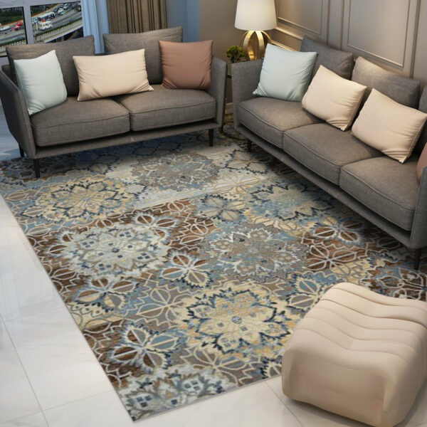 Vintage Floral Flowers Shaggy Rugs for Living Room Dining Room Bedroom Hall - Image 2