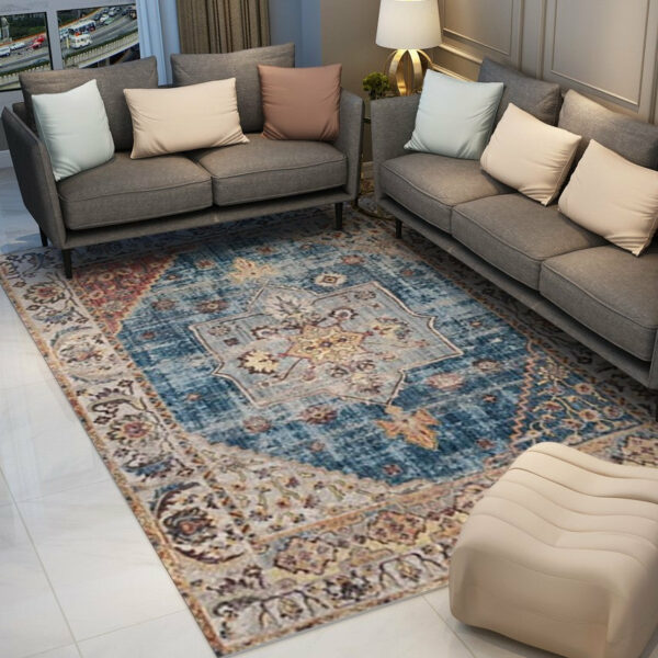 Bright Colour Vintage Traditional Design Area Rug Living Room Hall Office Floor Rug