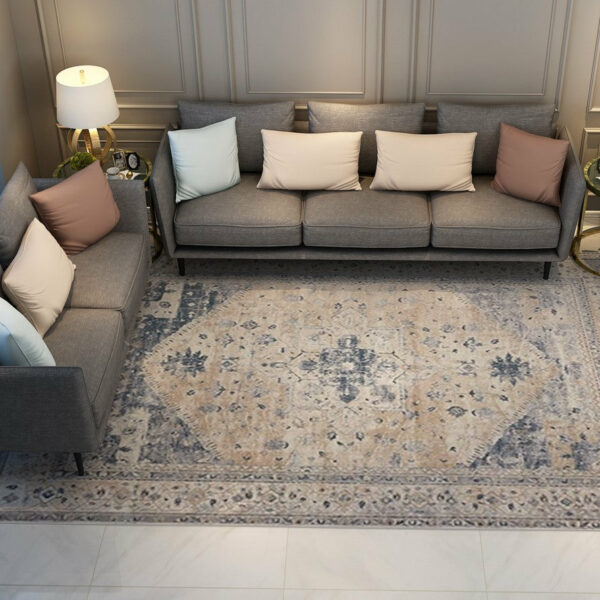 Grey Vintage Traditional Shaggy Area Rugs Floormat for Living Room Hall Office - Image 3