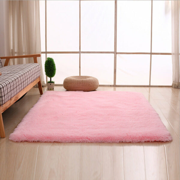 Light Pink Colour Modern Plain Carpet Bedroom Living Room Sofa Rugs Soft Plush Shaggy Rugs - Image 4