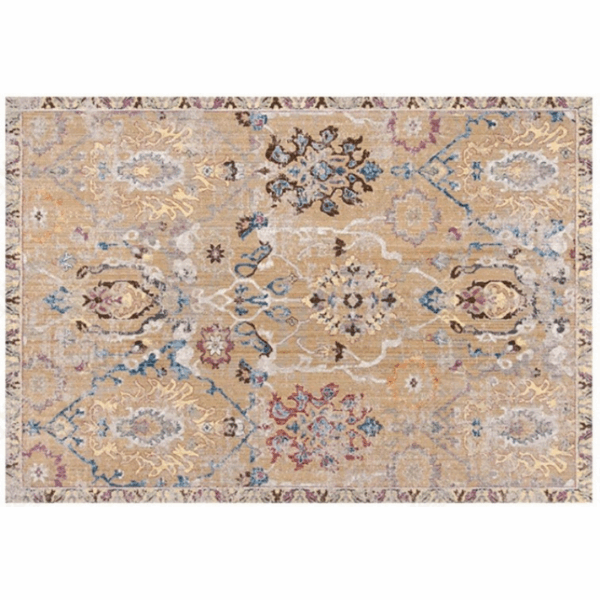 Beautiful Yellow Vintage Traditional Shaggy Area Rugs Floormat for Living Room Hall Office - Image 2