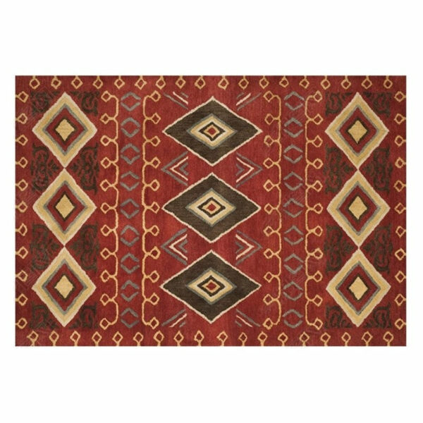 Red Retro Plush Traditional Carpet for the Hall Bedroom Living Room - Image 3