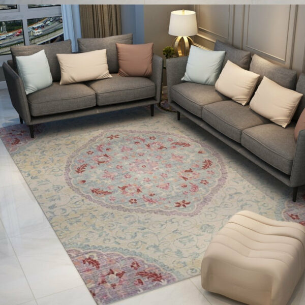 Polyester Printed Beautiful Traditional Plush Vintage Rugs for Living Room Bedroom Hall Office - Image 3
