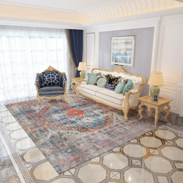 Retro Shaggy Patterned Traditional Carpets for Bedroom Living Room and Office - Image 3