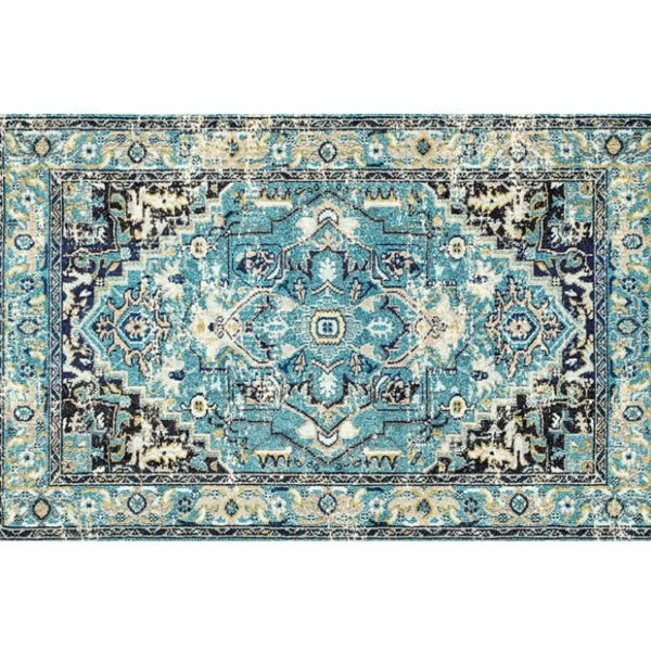 Green Pretty Printed Traditional Plush Vintage Rugs for Living Room Dining Room Bedroom Hall - Image 2