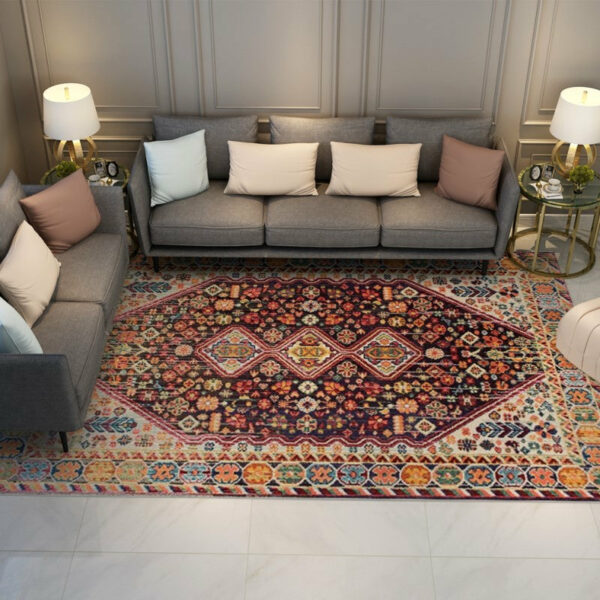 Polyester Fine Print Pretty Traditional Plush Vintage Rugs for Living Room Dining Room Bedroom Hall - Image 2