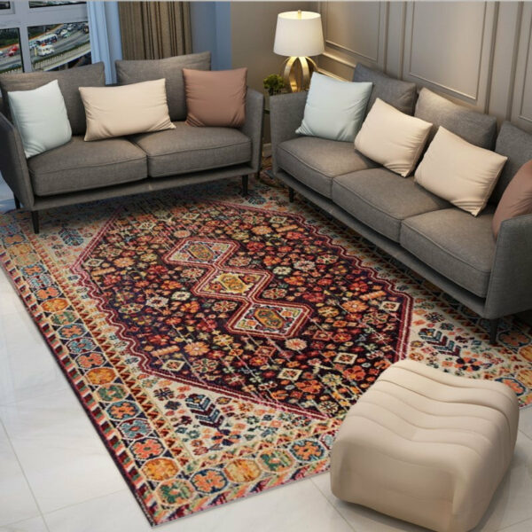Polyester Fine Print Pretty Traditional Plush Vintage Rugs for Living Room Dining Room Bedroom Hall - Image 4