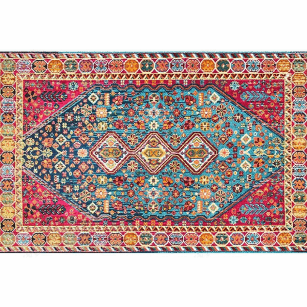 Polyester Fine Print Pretty Traditional Plush Vintage Rugs for Living Room Dining Room Bedroom Hall - Image 6