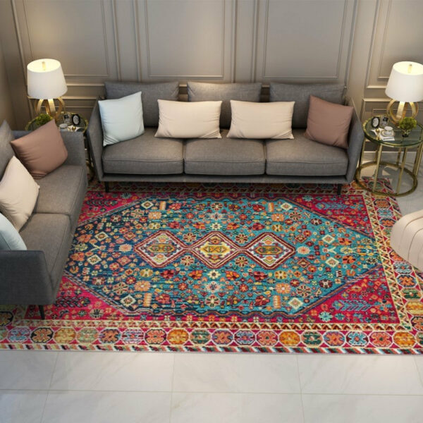Polyester Fine Print Pretty Traditional Plush Vintage Rugs for Living Room Dining Room Bedroom Hall - Image 5
