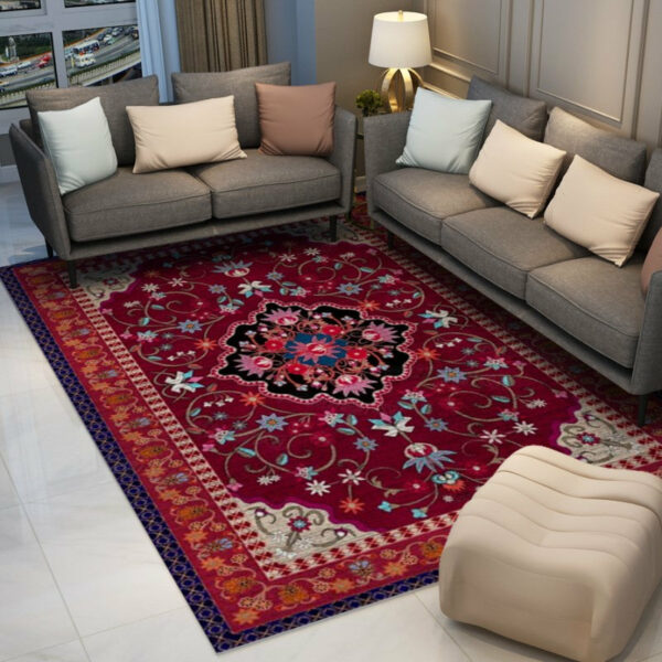 Printed  Fine  Gorgeous Floral Traditional Shaggy Vintage Rugs for Living Room Dining Room Bedroom Hall - Image 4