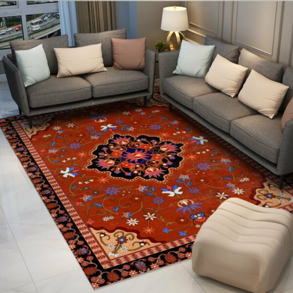 Printed  Fine  Gorgeous Floral Traditional Shaggy Vintage Rugs for Living Room Dining Room Bedroom Hall - Image 7