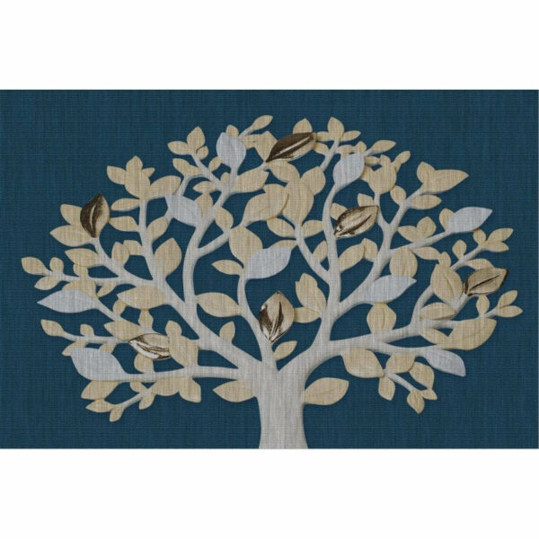 Blue Botanical Tree Simple Modern Area Rugs Floormat for Living Room Bedroom Office Hall - Image 2