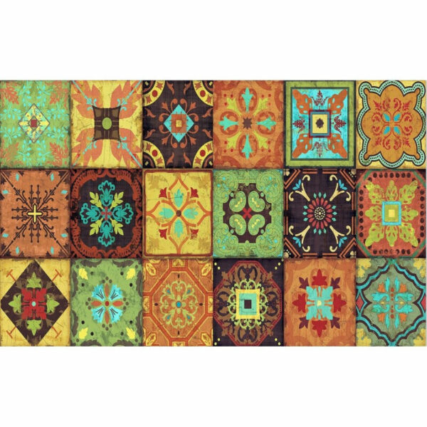 Lattice Colourful Printed Modern Rugs Floormat for Living Room Bedroom Office Hall - Image 2