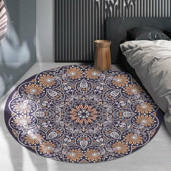 Traditional Rugs Round Vintage Patterned Style Patterned Rugs for the Living Room Bedroom Kitchen - Image 2