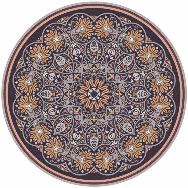 Traditional Rugs Round Vintage Patterned Style Patterned Rugs for the Living Room Bedroom Kitchen - Image 4