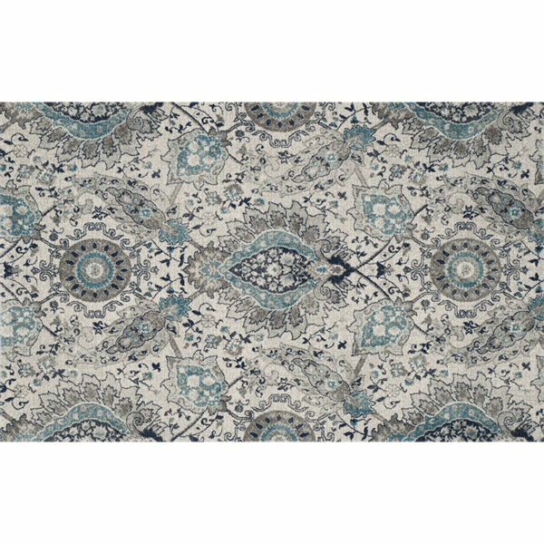 Floral Grey Patterned Floor Mat Polyester Vintage Area Rugs Traditional for Living Room Office Bedroom Hall - Image 3