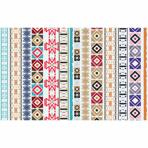 Striped Colourful Vintage Quality Polyester Printed Pattern Traditional Area Rugs Floor Mat for Living Room Hall Office - Image 2