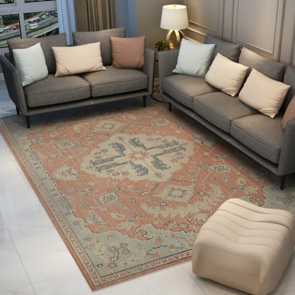 Quality Vintage Polyester Printed Pattern Traditional Area Rugs Floor Mat for Living Room Hall Office - Image 3