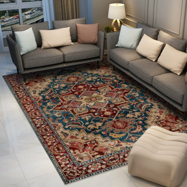Traditional  Pattern Area Rugs Floral Vintage Polyester Floor Carpet for Hall Living Room Office Bedroom - Image 3