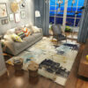 Pretty Ink Printed Pattern Modern Simple Contemporary Geometric Rugs For Living Room Dining Room Bedroom