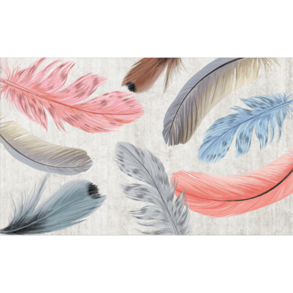 Colorful Feather Modern Simple Rugs for Dining Room Living Room Hall Bedroom Office - Image 3
