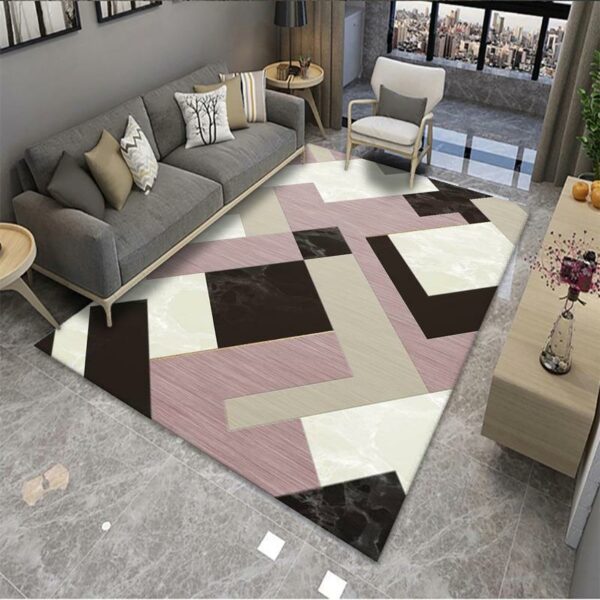 Stitching Geometric Patterns Modern Rug For Bedroom Living Room Sofa Rugs Floor Mat 10