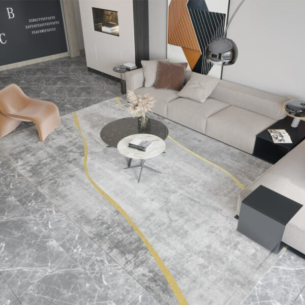 Grey Simplicity Modern Area Rugs Floormat for Living Room Bedroom Office Hall - Image 2