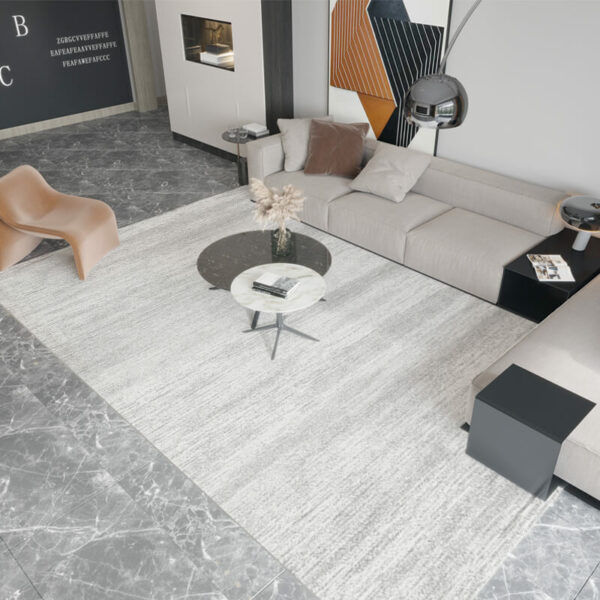 Modern Light Grey Simplicity Area Rugs Floormat for Living Room Bedroom Office Hall