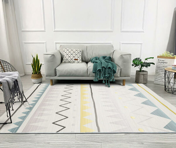 Moroccan Geometric Area Rugs Floor Mat Polyester for Bedroom Hall Office Living Room 04