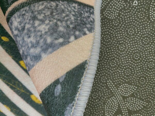 Brown Grey Leaves Pattern Area Rugs for Living Room Dining Room Bedroom Hall - Image 4