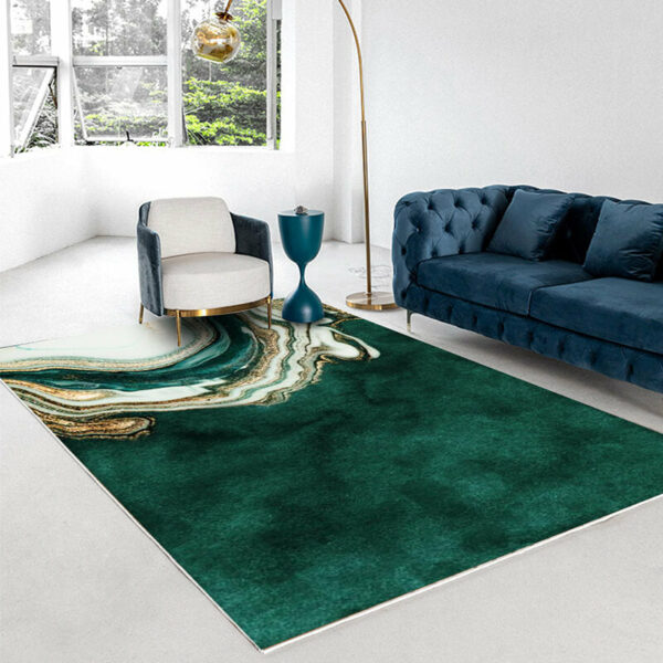 Green Modern Minimalist Abstract Pattern Rugs For Living Room Dining Room Bedroom 04
