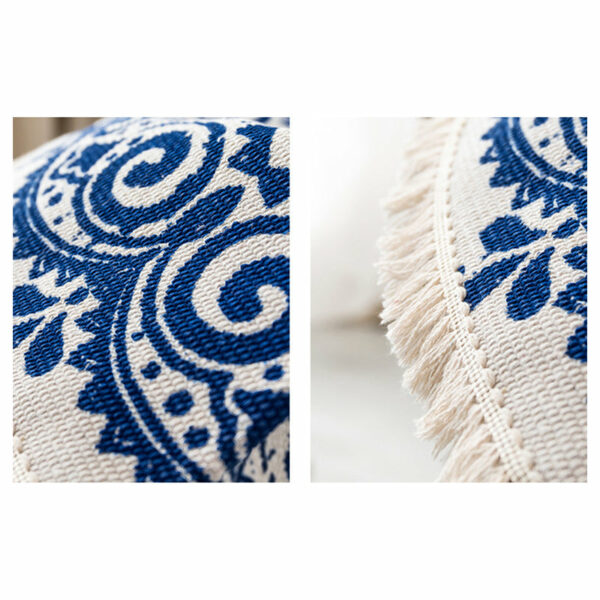 Round Cotton Area Rug with Tassel Hand Woven Machine Washable Floor Carpet Rug for Living Room Bedroom 90cm 01 - Image 6