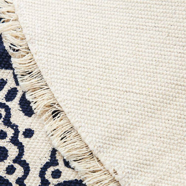Round Cotton Area Rug with Tassel Hand Woven Machine Washable Floor Carpet Rug for Living Room Bedroom 90cm 01 - Image 8