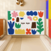 Cute Cartoon BYEBYE Entry Cuttable Silk Loop Dirt Resistant Non-Slip Household Floor Mats