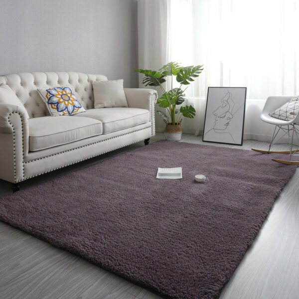 9 Colour Styles Simple Modern Plain Comfy Lambswool Comfy Plush Rugs For Living Room Bedroom Bedside Carpet - Image 3