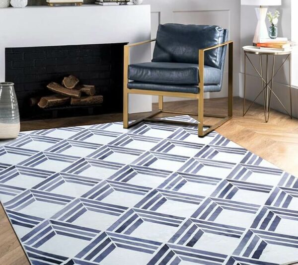 Three-dimensional Square Geometric Pattern Faux Cashmere Soft Shaggy Area Rug Carpets For Living Room Bedroom Hall Office