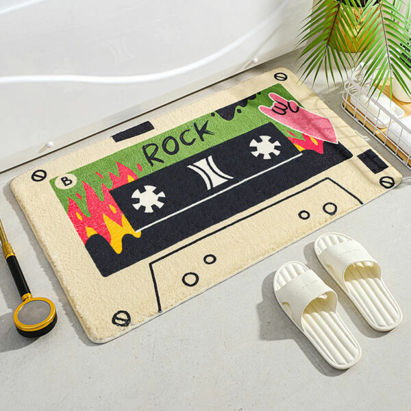 Beige Cartoon Tapes Kids Room Living Room Faux Cashmere Sofa Rug Carpet Bedroom Bedside Rug
