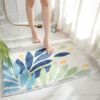 Colourful Leaves Patterned Entryway Doormat Rugs Kitchen Bathroom Anti-slip Mats