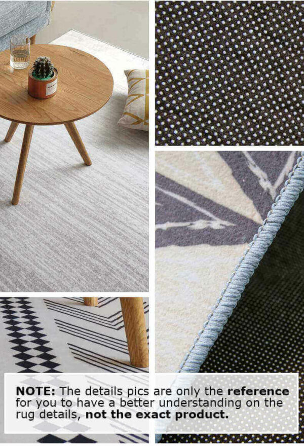 Abstract Leaf Pattern Blue Green Modern Rug For Bedroom Living Room Sofa Rugs Floor Mat - Image 3