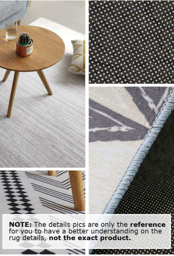 Black Triangle Geometric Rugs for Living Room Dining Room Bedroom Hall - Image 3