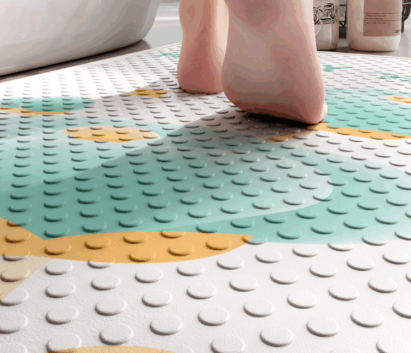 Beautiful Garden PVC Bathroom Anti-slip Mat With Bottom Suction Cups 02 - Image 3