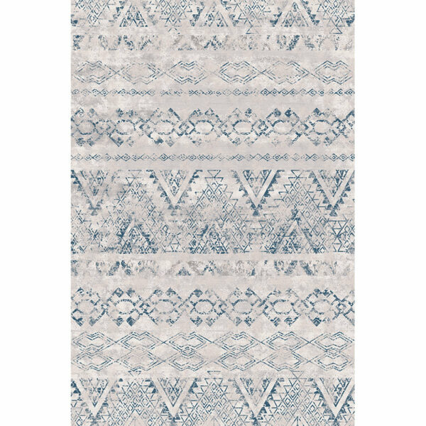 Blue Modern Moroccan Patterned Striped Non-slip Sofa Rug Table Rug Area Rugs Customizable - Image 2