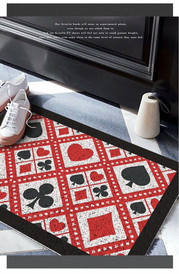 Poker Series (Collage) Dust Removal Doormat Entrance Non-slip Outdoor Floormat - Image 2